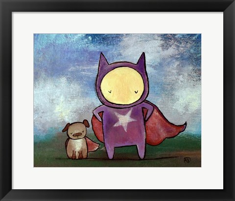 Framed Superhero Friends Print