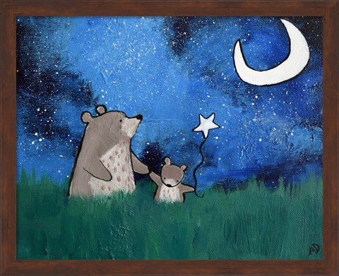 Framed Two Bears Print