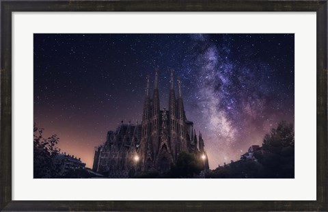 Framed Sagrada Familia Print