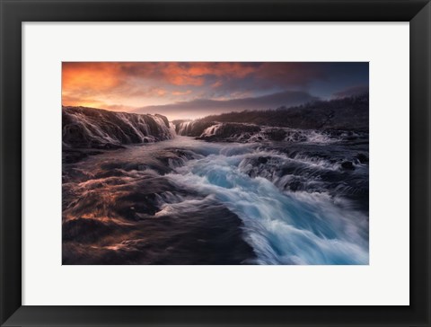 Framed Blue Flow Print