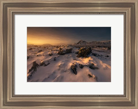 Framed Snowy Landscape Print