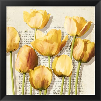 Framed Histoires de Tulipes (detail) Print