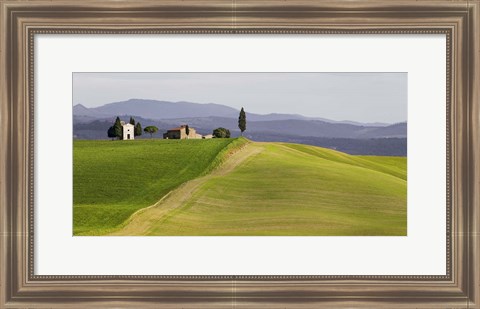 Framed Val d&#39;Orcia, Siena, Tuscany (detail) Print
