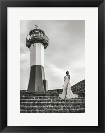 Framed Unconventional Womenscape #3 (BW) Print