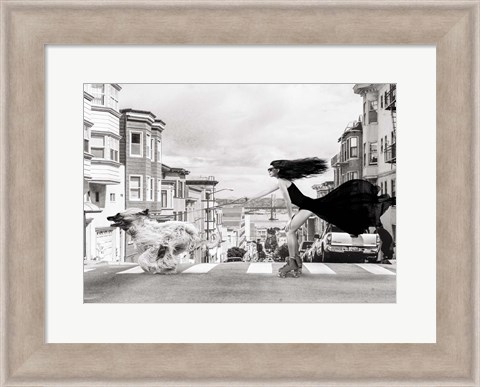 Framed Skating in San Francisco Print