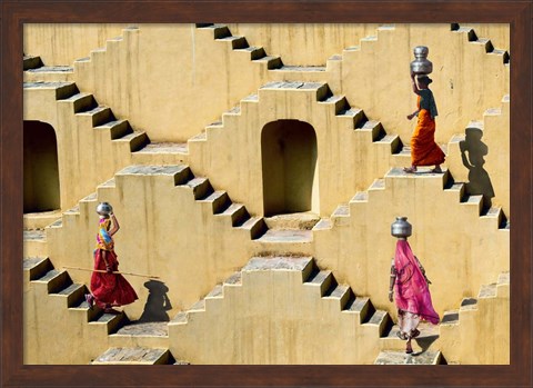 Framed Stepwell in Jaipur, India Print