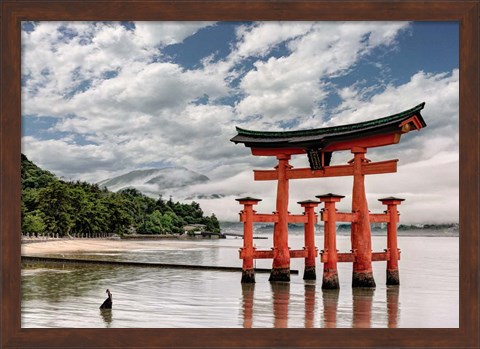 Framed Itsukushima Shrine, Hiroshima, Japan Print