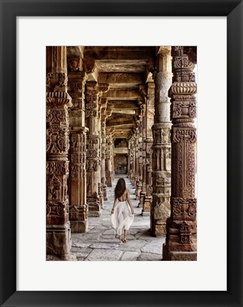 Framed At the Temple, India Print