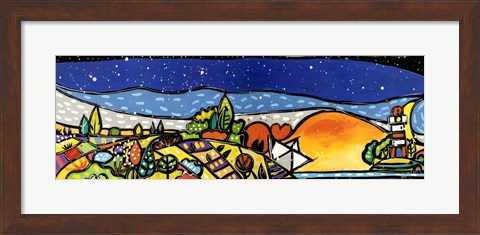 Framed Un Romantico Tramonto Print