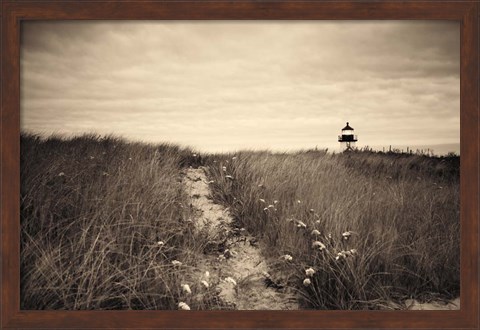 Framed Nantucket Light Sepia Print