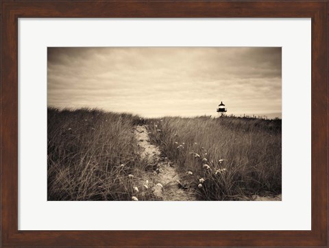 Framed Nantucket Light Sepia Print