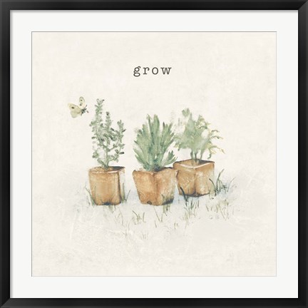 Framed Garden Plants Print