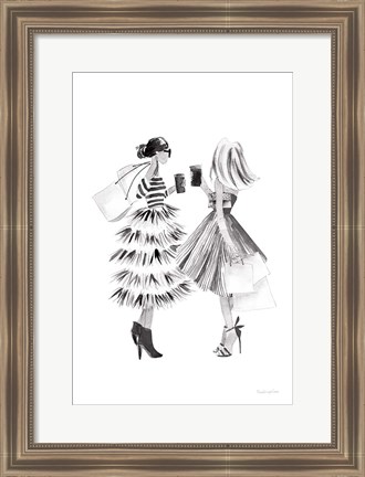 Framed Paris Girlfriends II BW Print