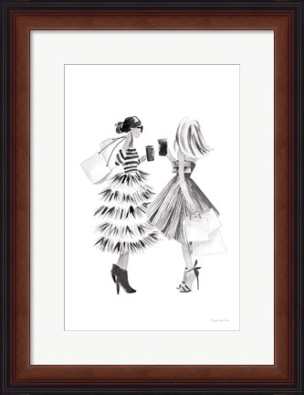 Framed Paris Girlfriends II BW Print