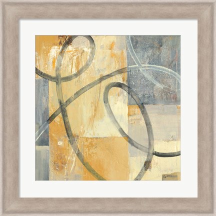 Framed Ribbon Dance I Autumn Print