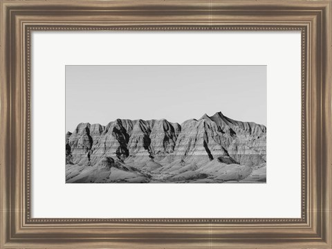 Framed Badlands BW Print