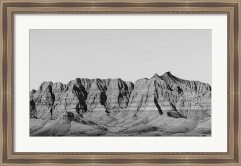 Framed Badlands BW Print