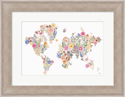 Framed Wild Meadow World Print