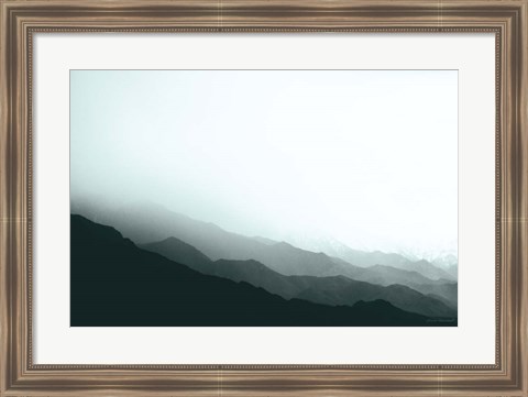 Framed Virgin Mountains II Blue Gray Print