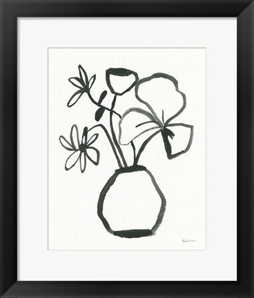 Framed Floral Sketch II Print