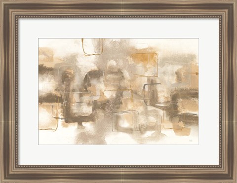 Framed Golden Neutrals I Print