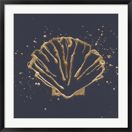 Framed Gold Scallop I Print