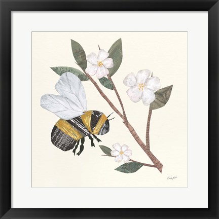 Framed In the Garden Bee II Print