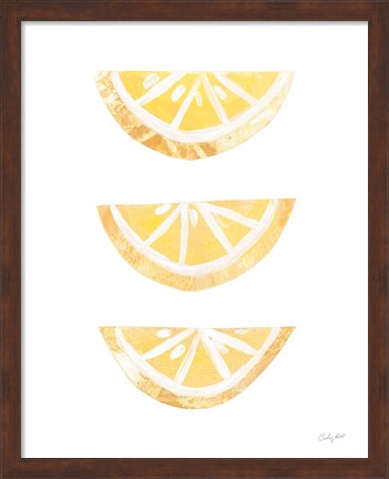 Framed Lemon Slices I Print