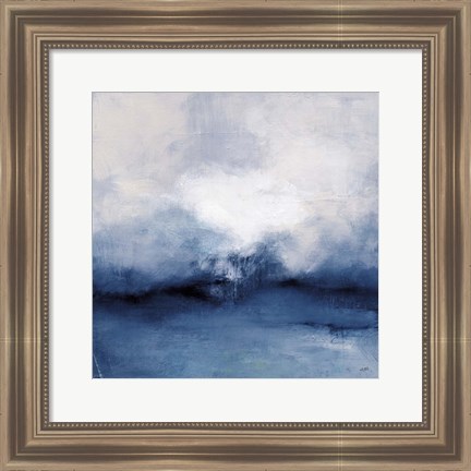 Framed Sea Spray Indigo Print