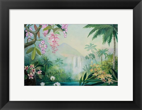 Framed Tropical Falls Print