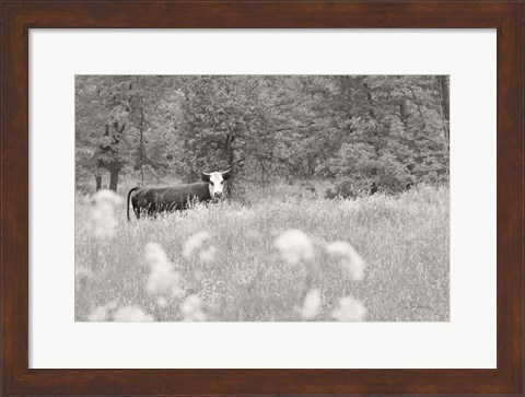 Framed Summer Farm II BW Print