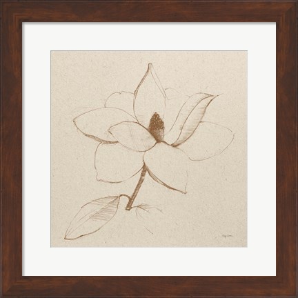 Framed Modern Vintage Floral II Print