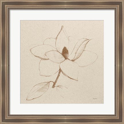 Framed Modern Vintage Floral II Print