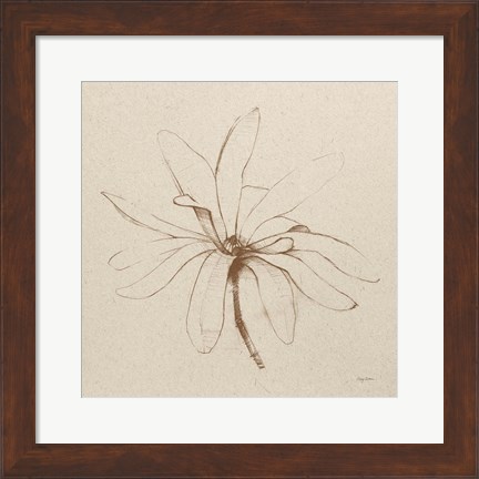 Framed Modern Vintage Floral I Print