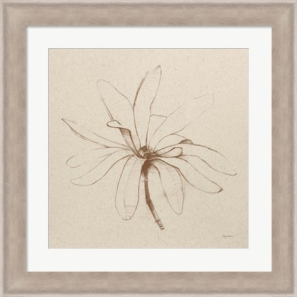 Framed Modern Vintage Floral I Print