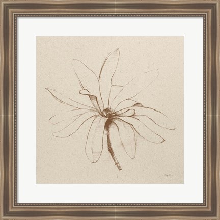 Framed Modern Vintage Floral I Print