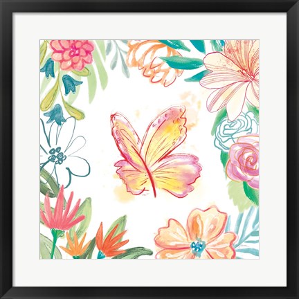 Framed Flower Fun IV Print