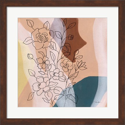 Framed Earthy Boho Lace I Print