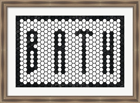 Framed Bath Tiles Print