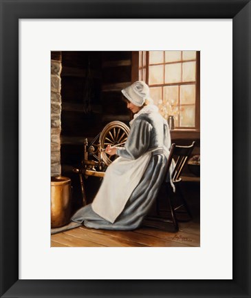 Framed Spinning Wheel Print