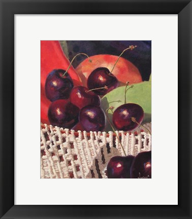 Framed Cherry Basket Print