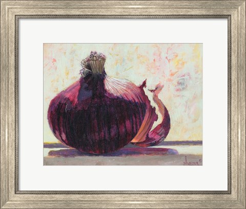 Framed Red Onion 1 Print