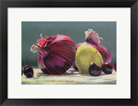 Framed Red Onion Print