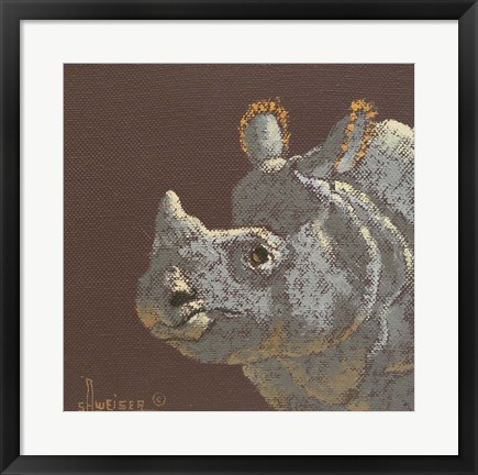 Framed Rhino Print