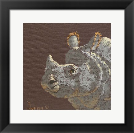 Framed Rhino Print