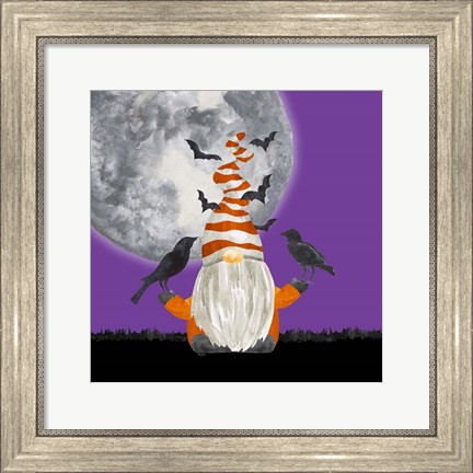 Framed Gnomes of Halloween II-Bats Print