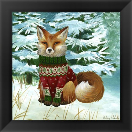 Framed Winterscape II-Fox Print