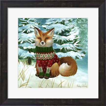 Framed Winterscape II-Fox Print