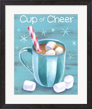 Framed Peppermint Cocoa I-Cup of Cheer Print