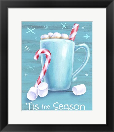 Framed Peppermint Cocoa II-Tis the Season Print